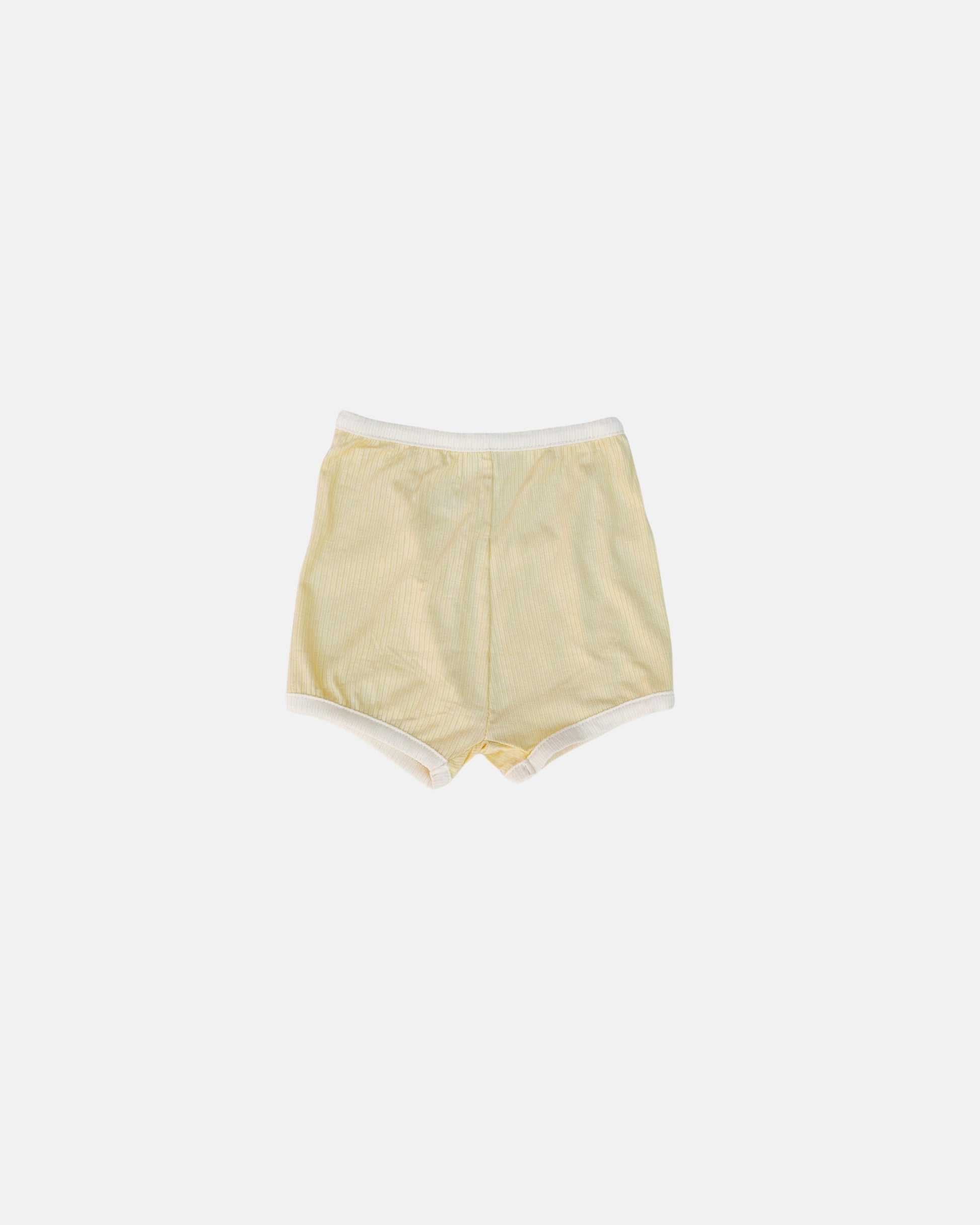 summer ribbed shorts yellow