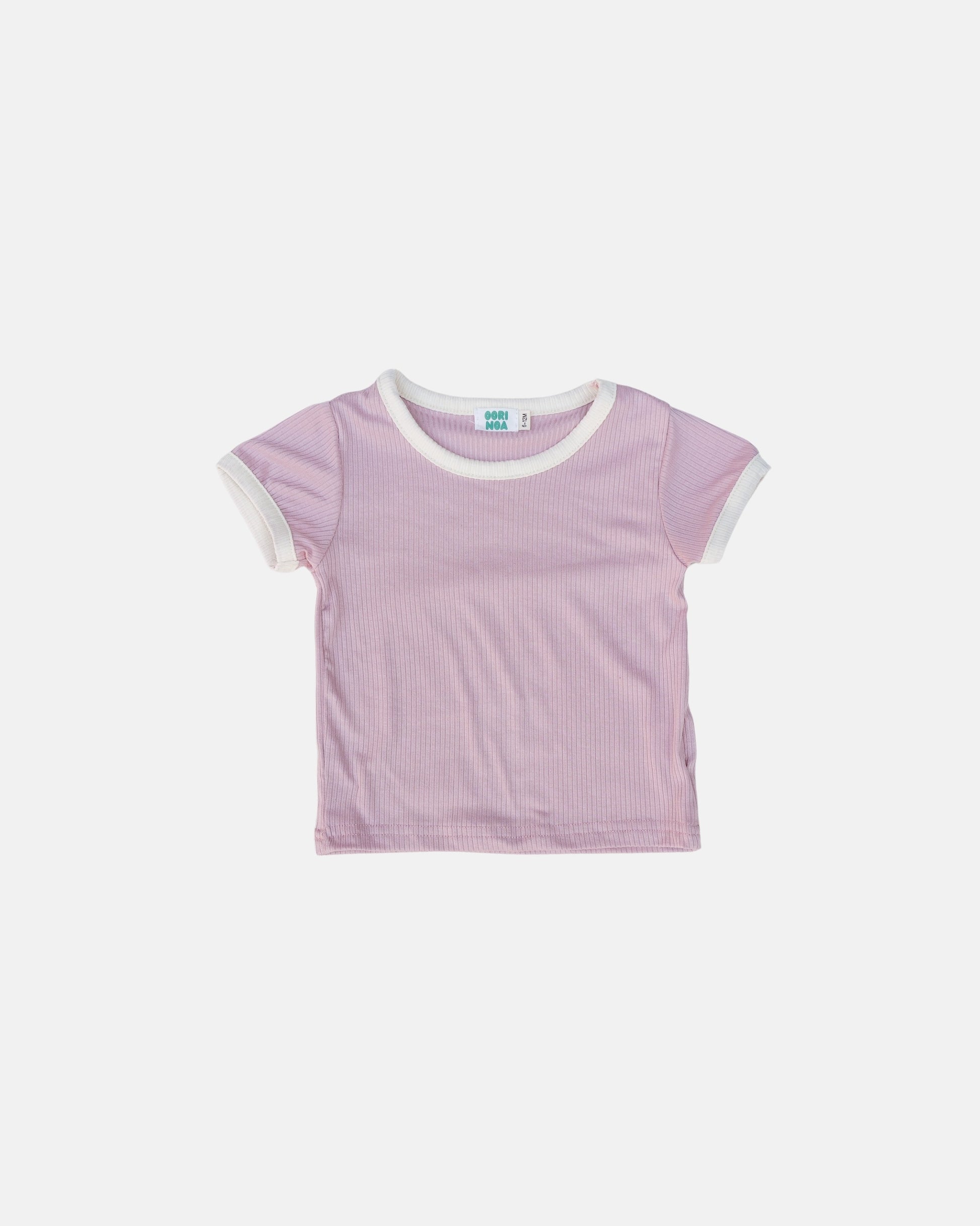 summer ribbed tee pink