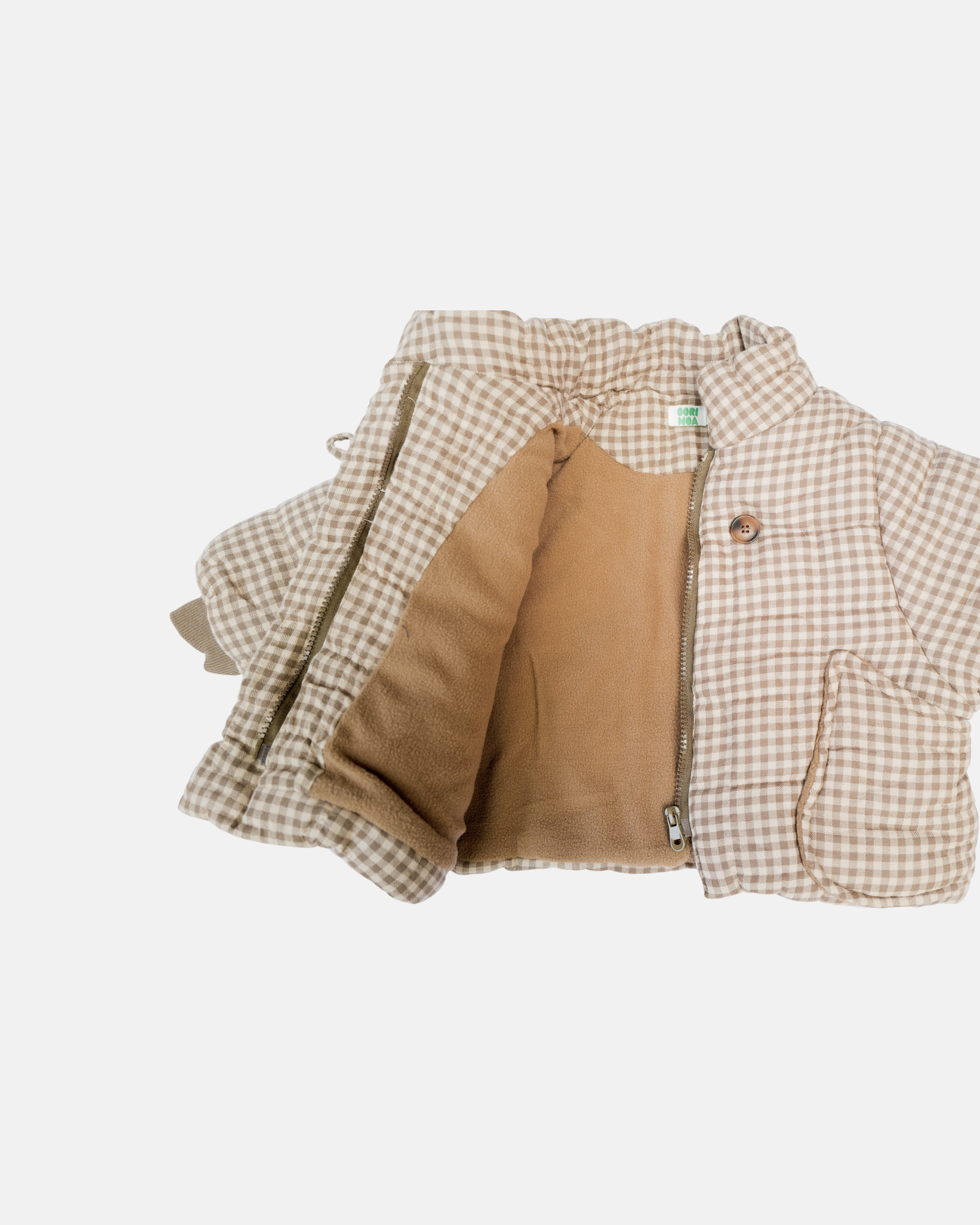 Plaid Winter Jacket (Brown)