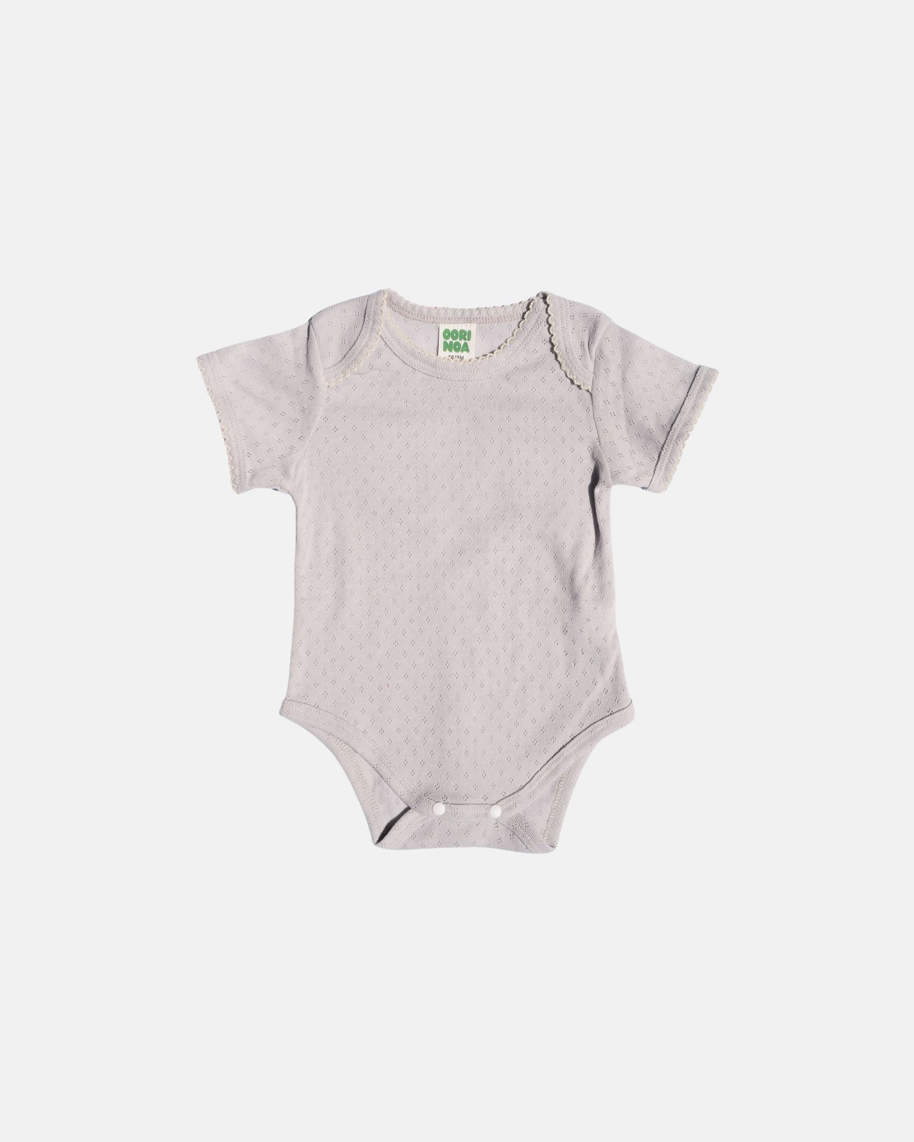 Pointelle Onesie (Grey)