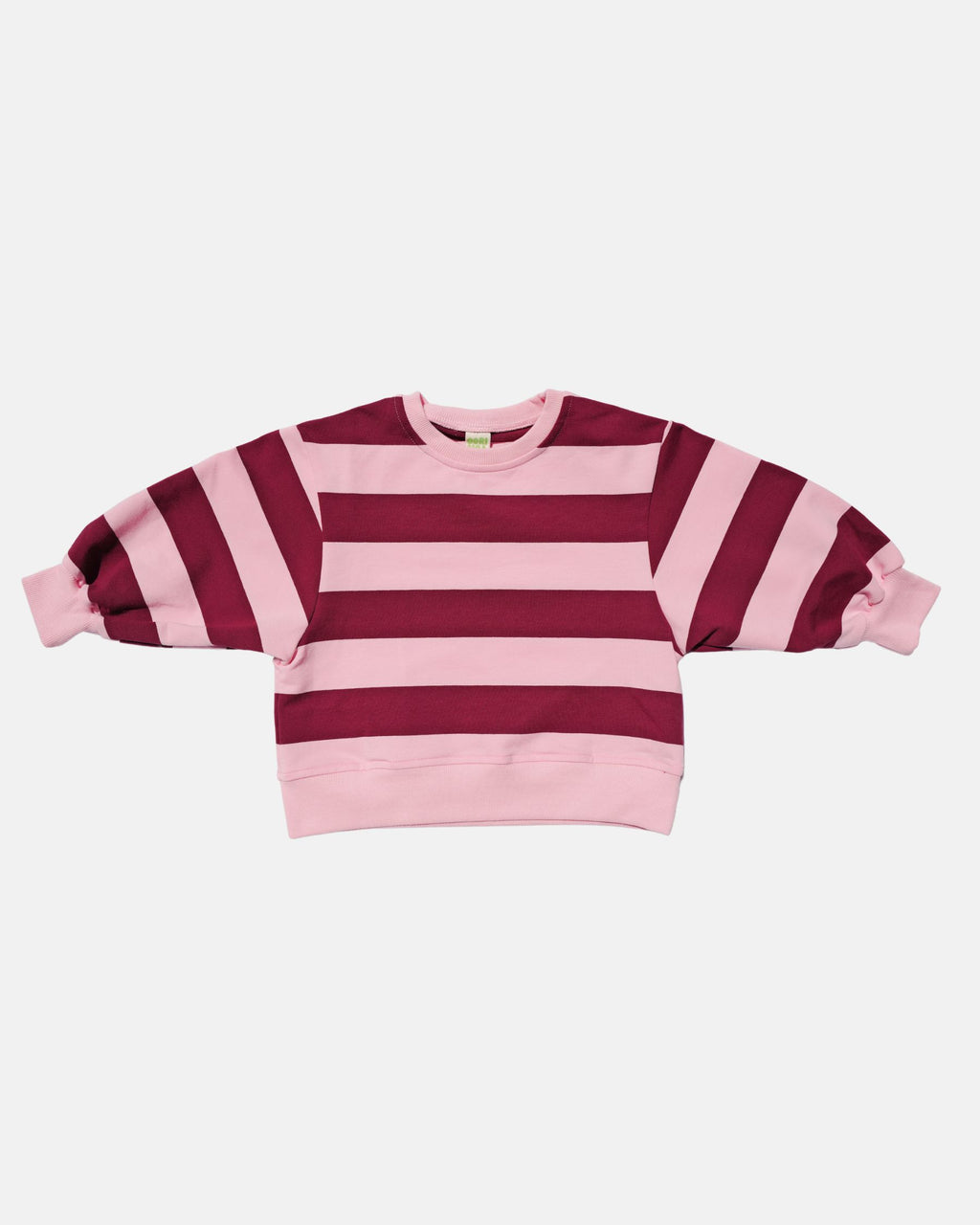 Striped Boxy Crew Sweatshirt (Fig)