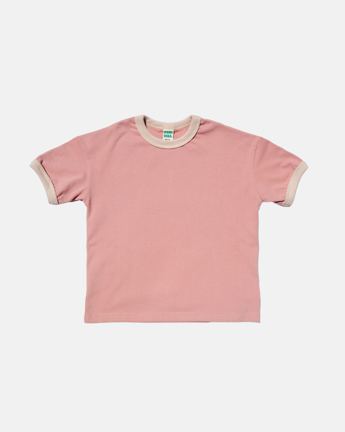 Contrast Cotton Tee (Clay Rose)