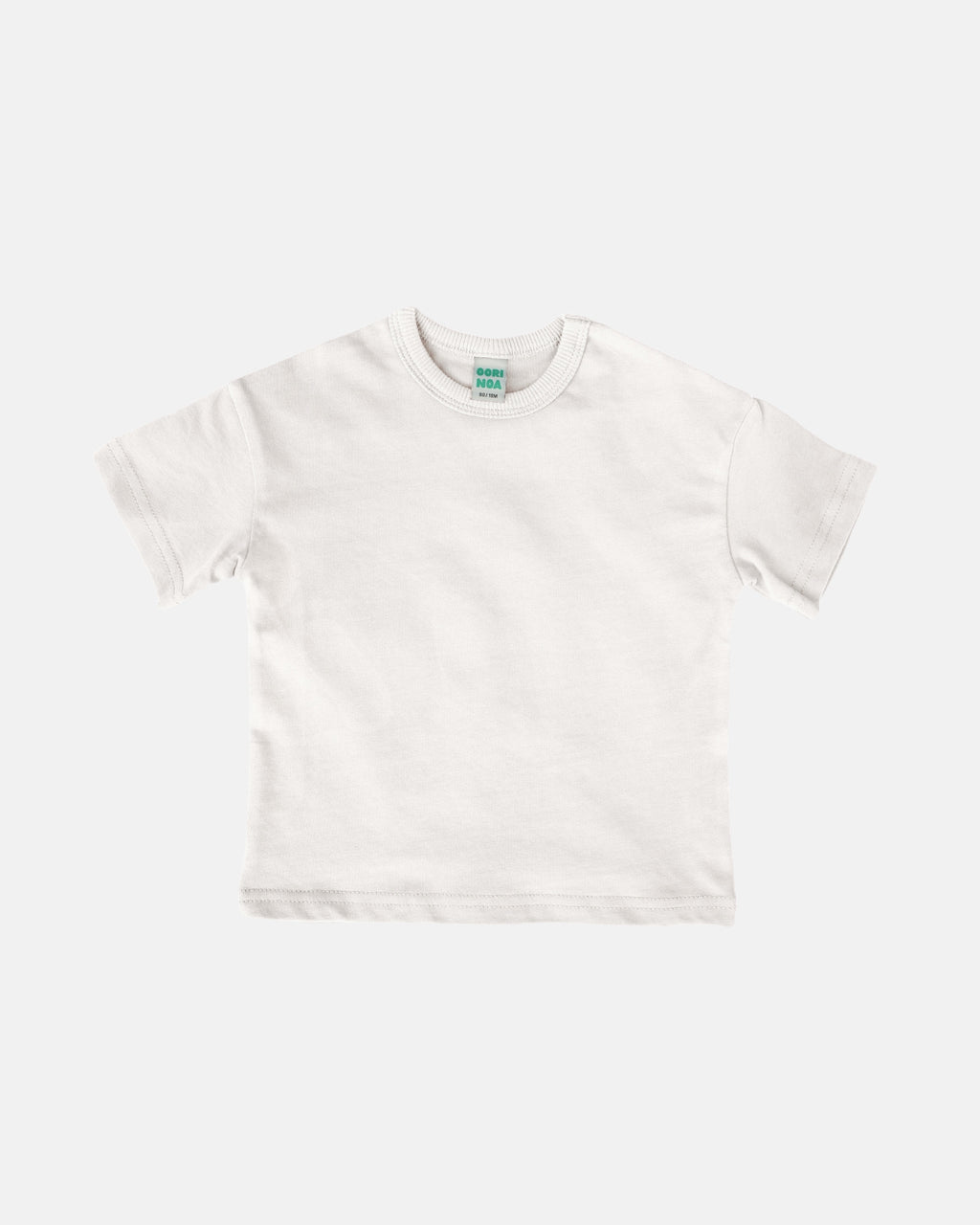 Heavyweight Cotton Tee — Ribbed Collar (White)