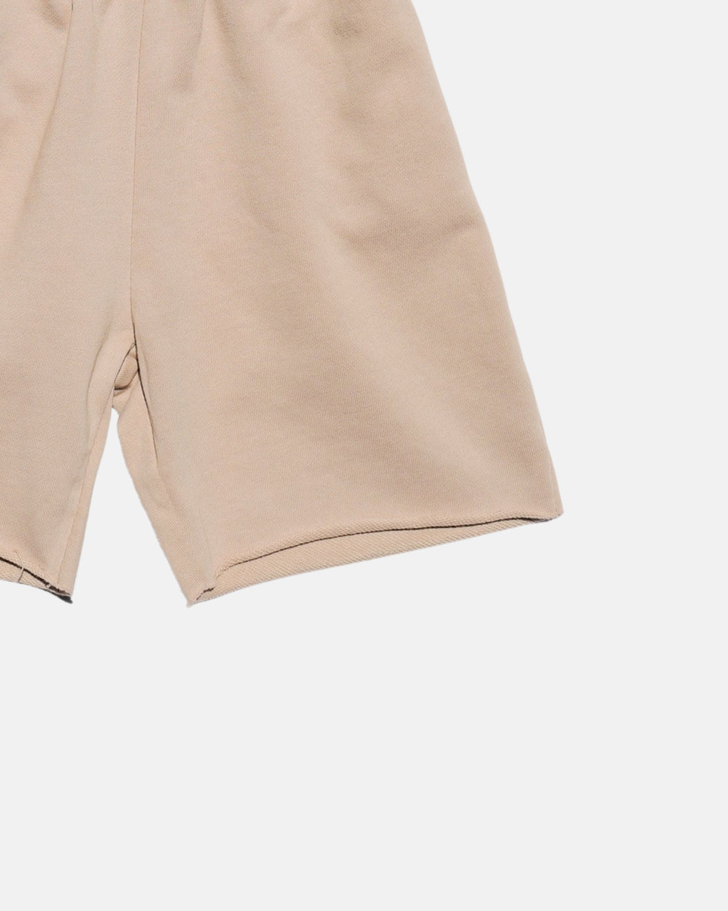 Raw Hem Sweat Shorts (Beige)