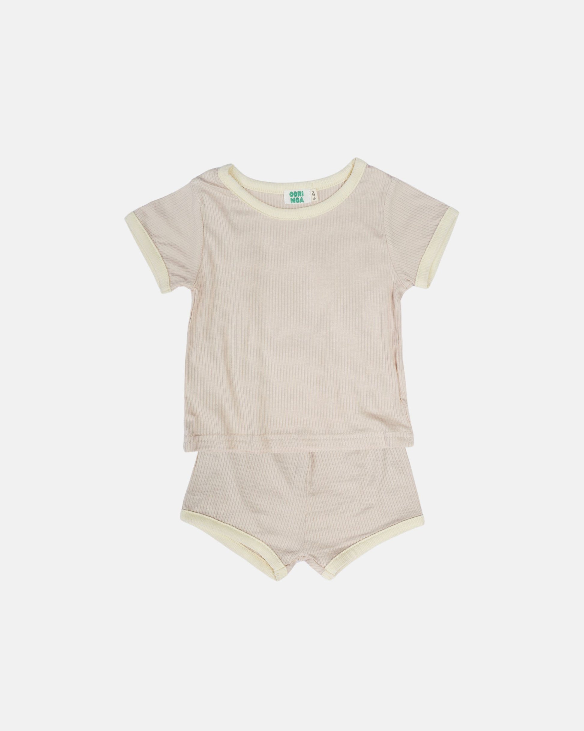 Summer Ribbed Set (Beige)