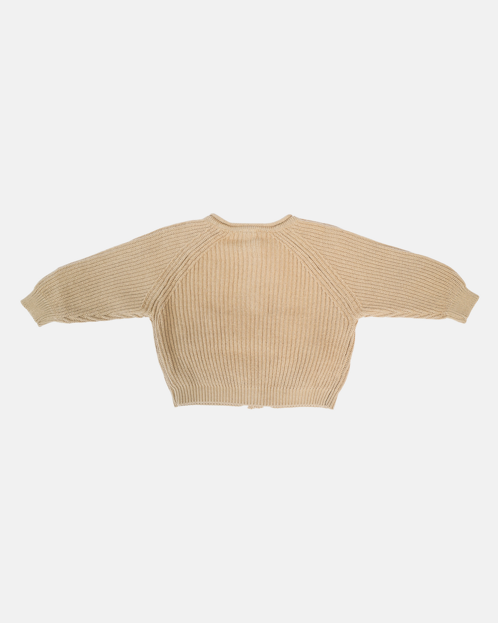 Knit Button-Up Cardigan (Beige)
