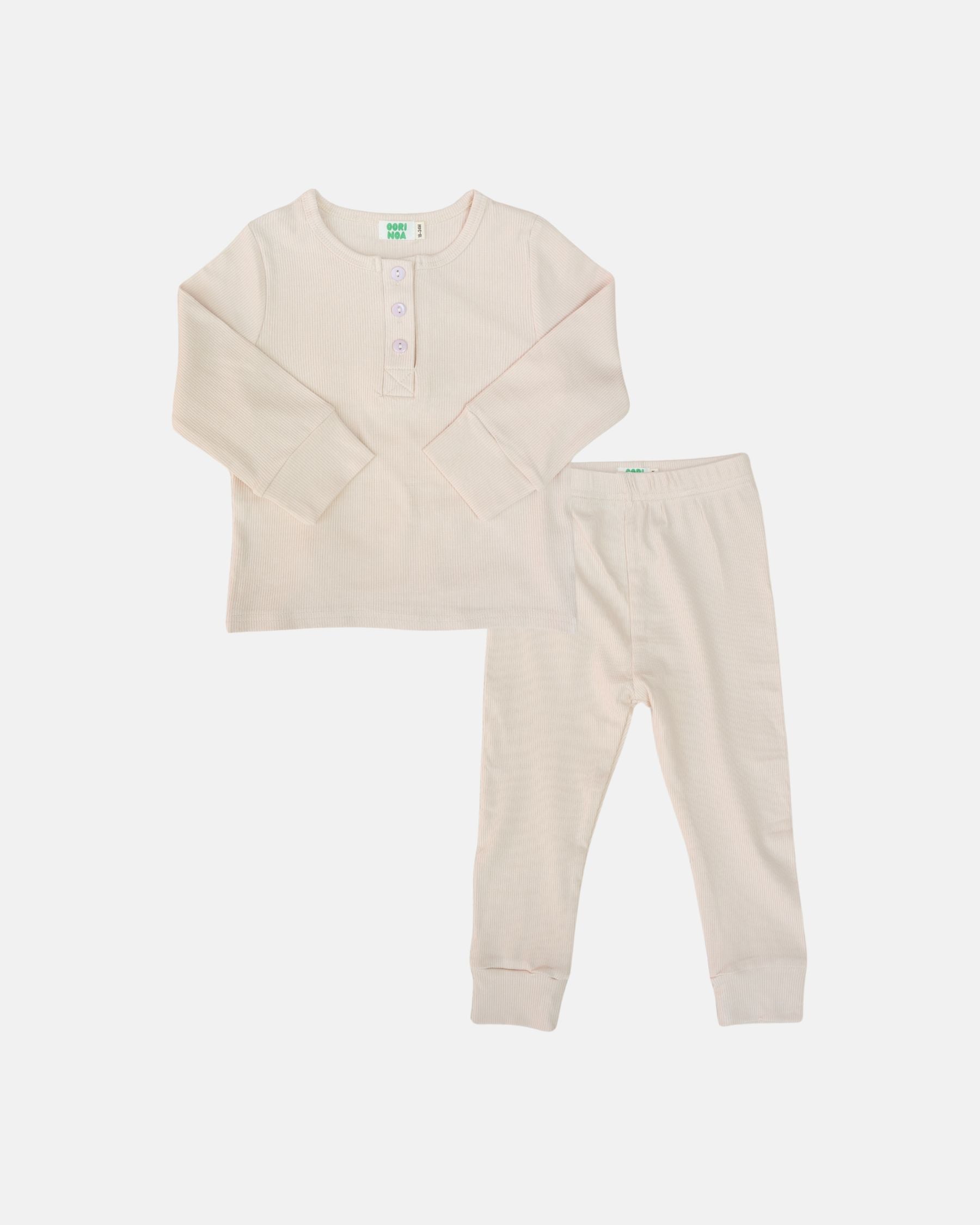 Ribbed Lounge Set (Beige)