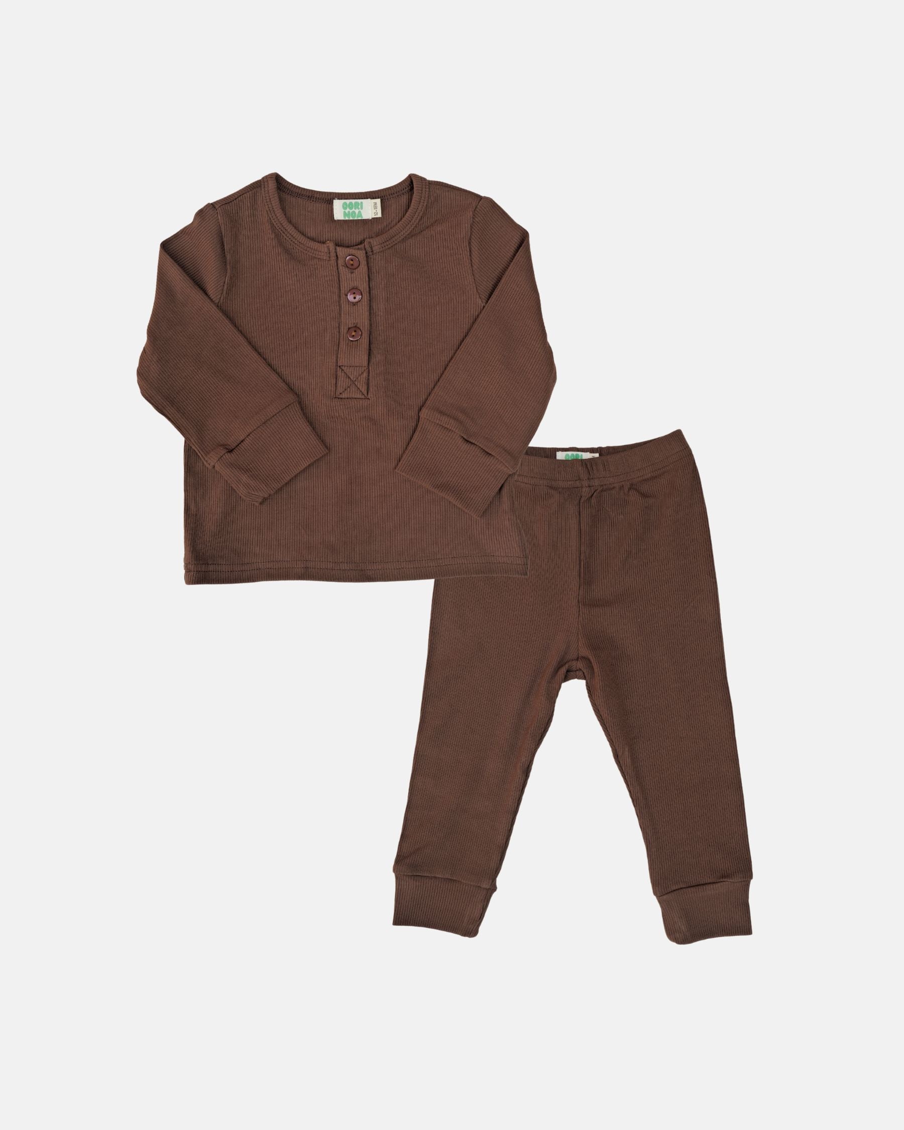 Ribbed Lounge Set (Coffee)