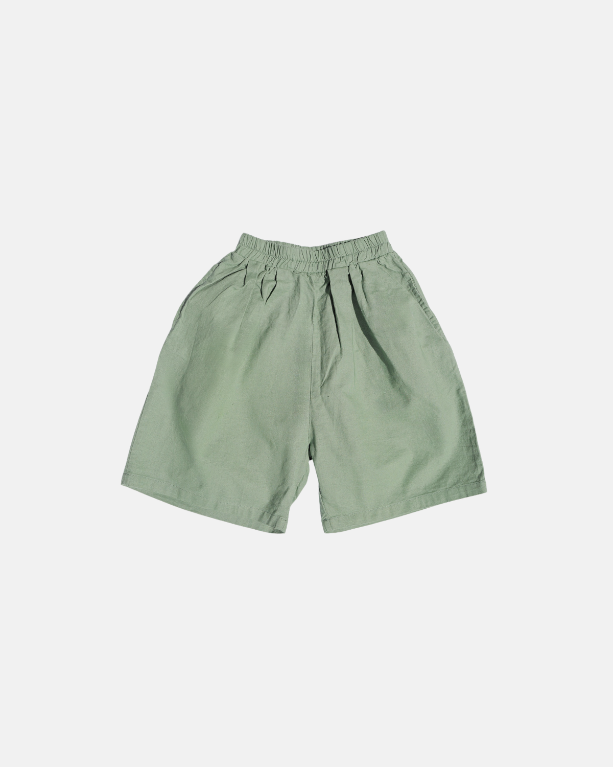 Linen Bermuda Shorts (Green)