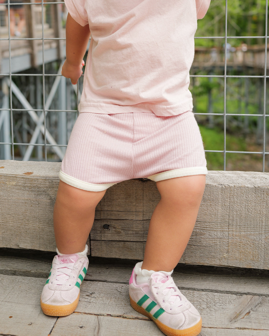 Summer Ribbed Shorts (Beige)
