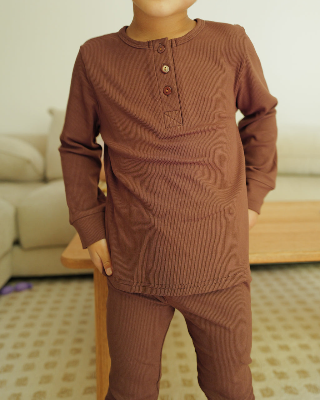 Ribbed Lounge Set (Coffee)