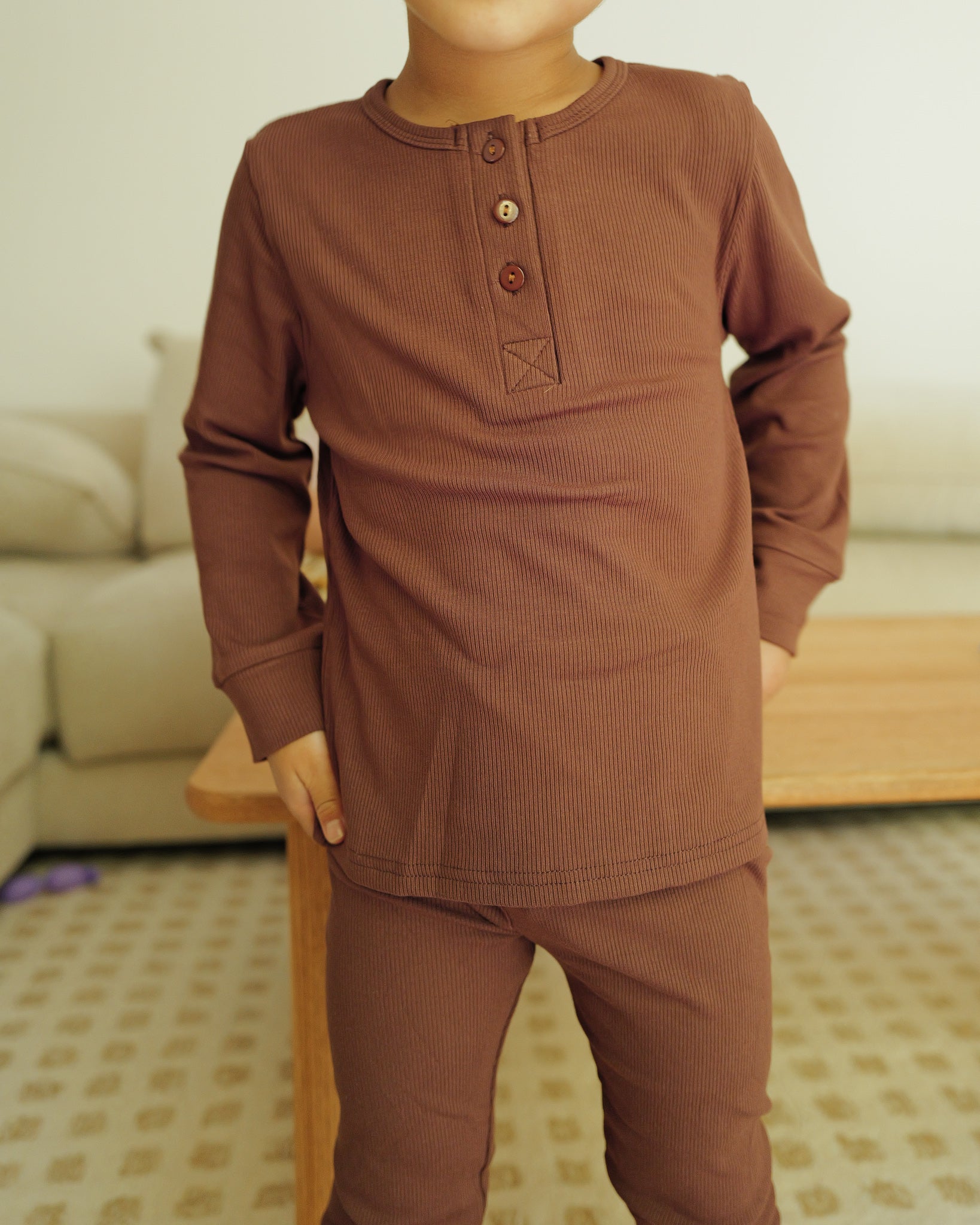 Ribbed Lounge Set (Coffee)