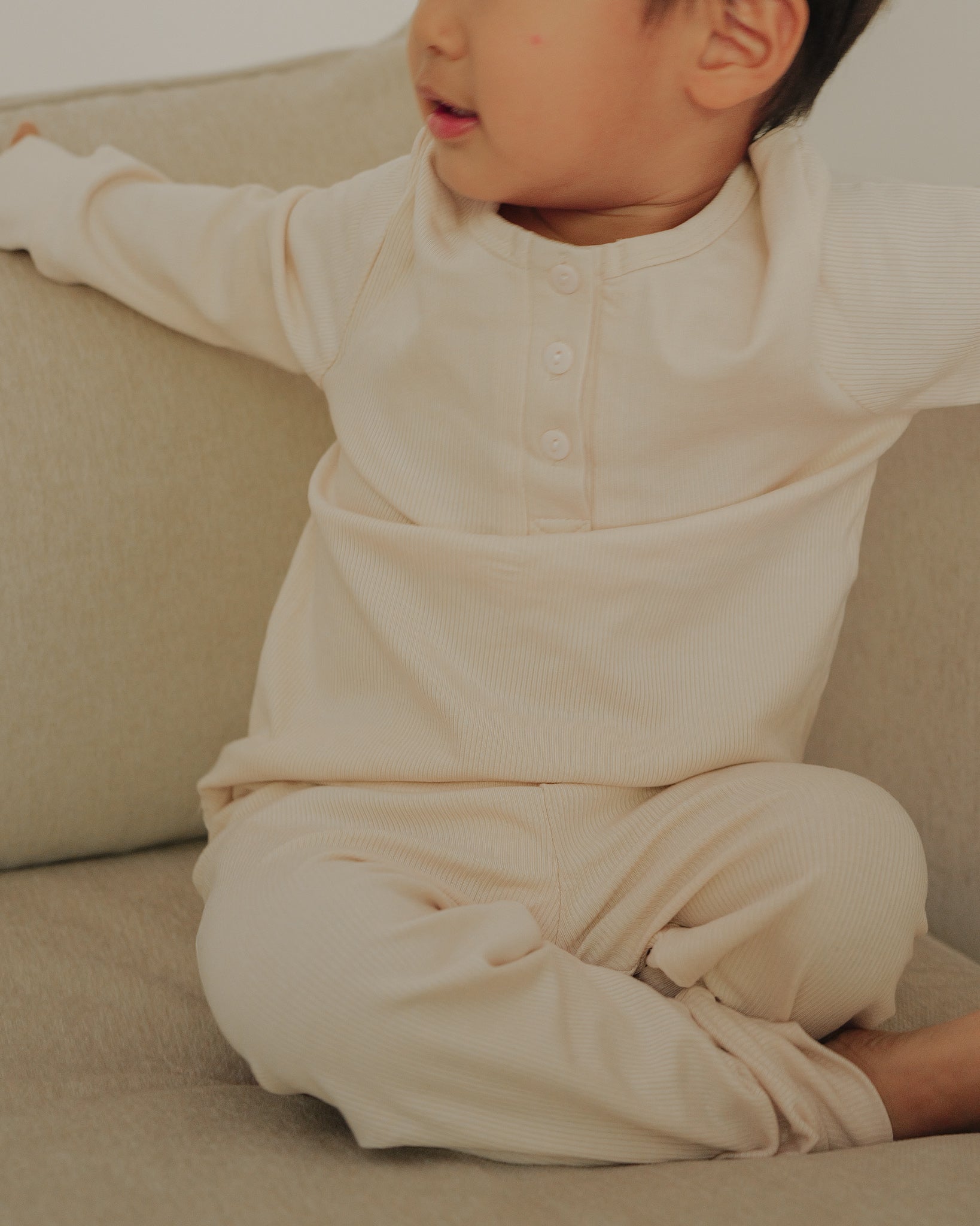 Ribbed Lounge Set (Beige)