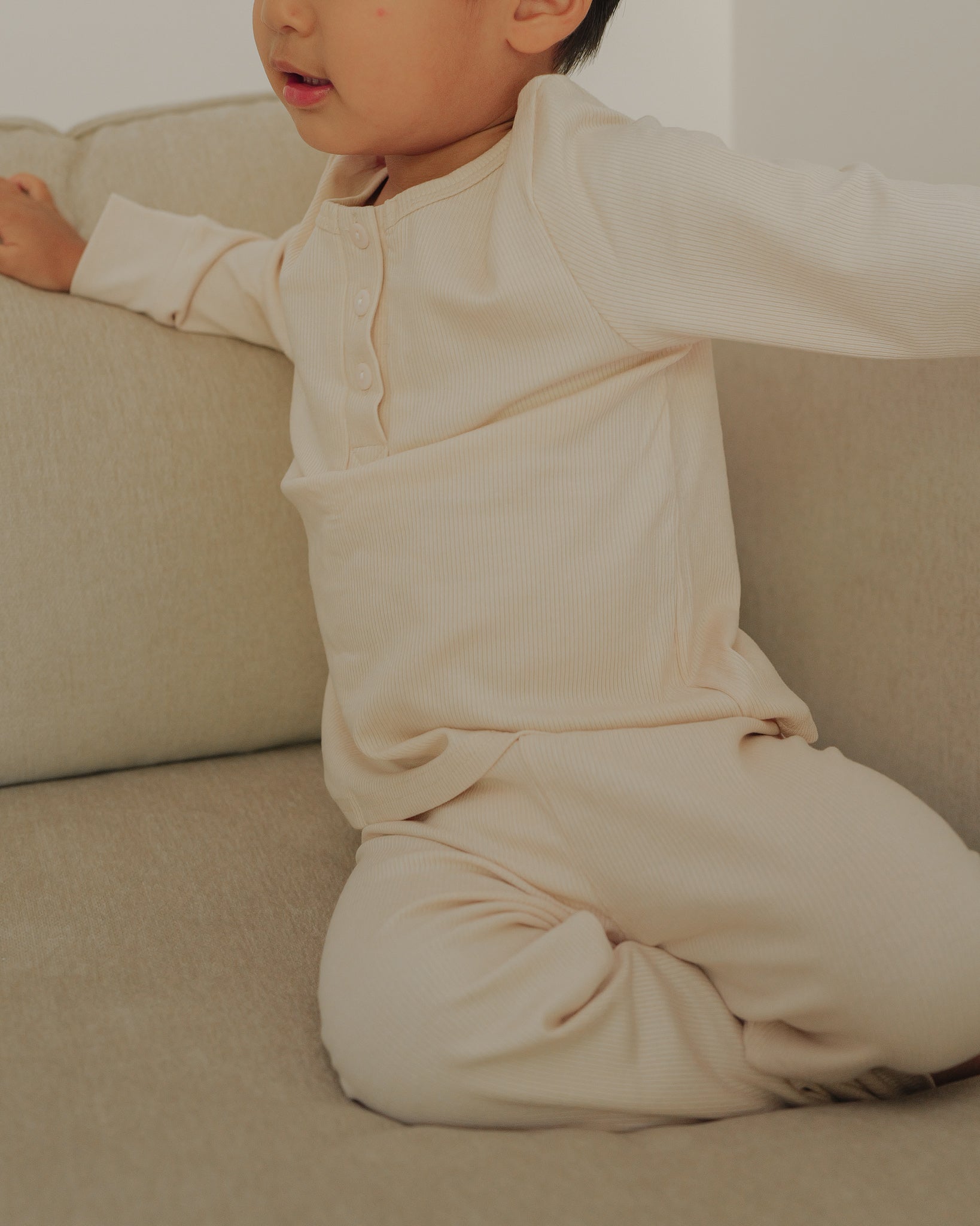Ribbed Lounge Set (Beige)