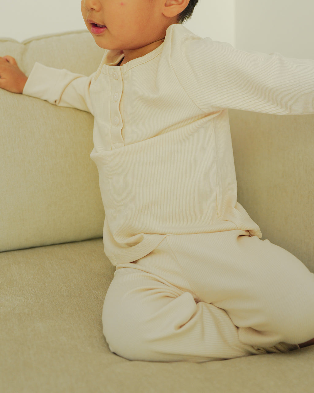 Ribbed Lounge Set (Beige)