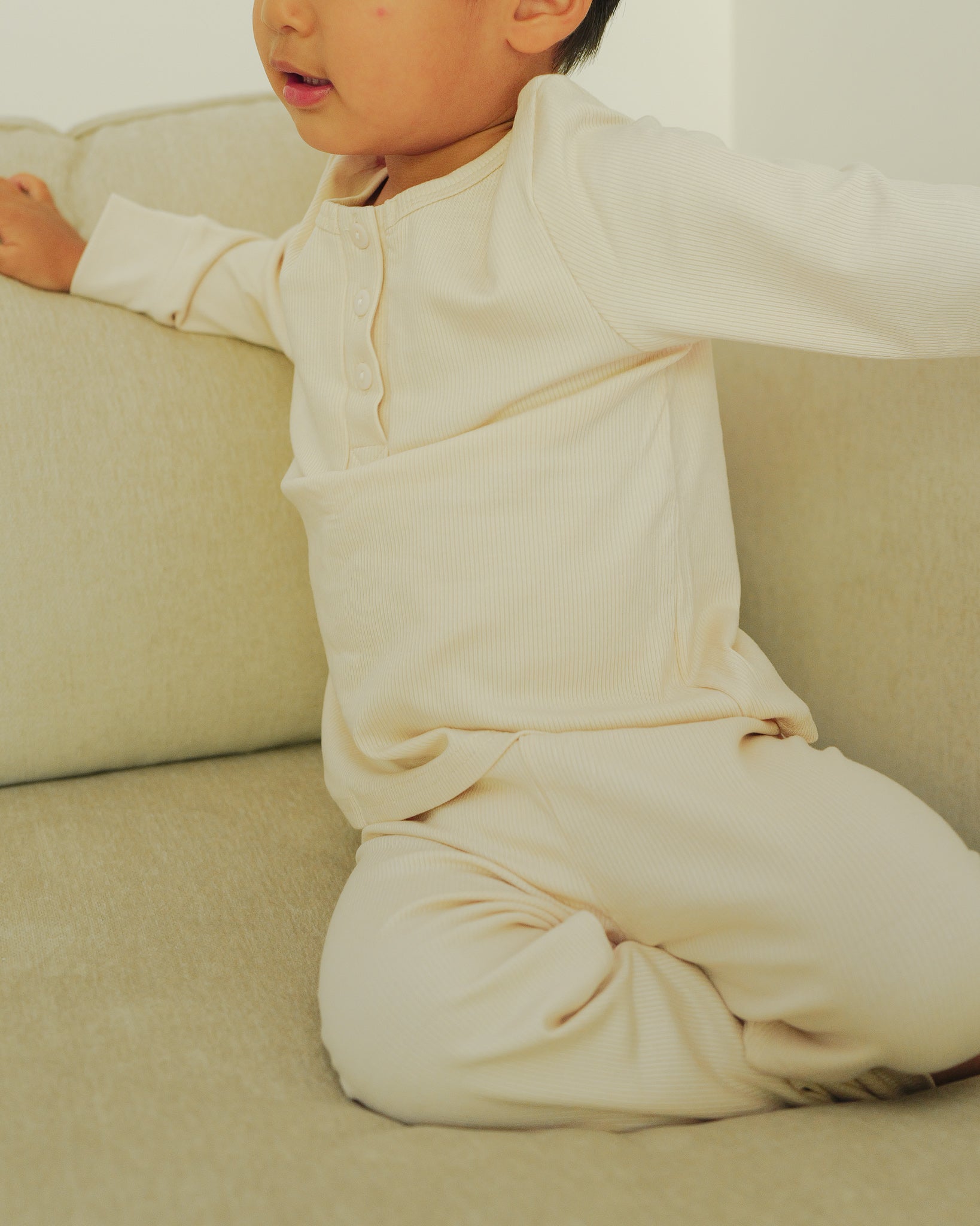 Ribbed Lounge Set (Beige)
