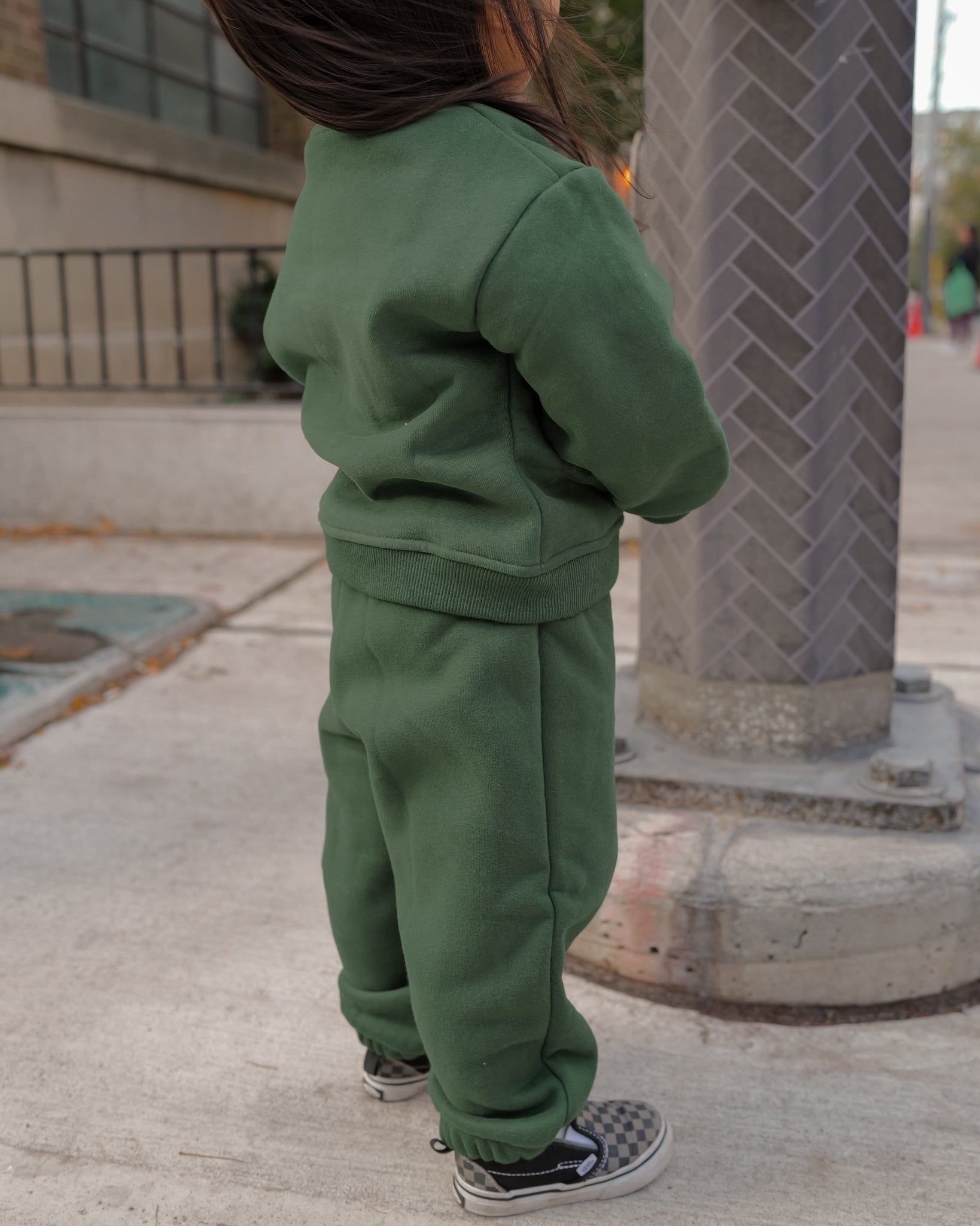 Fleece Sweater Sweatpant Set (Green)
