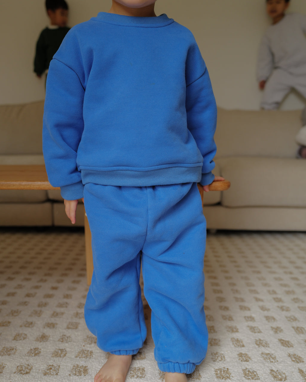 Fleece Sweater Sweatpant Set (Blue)