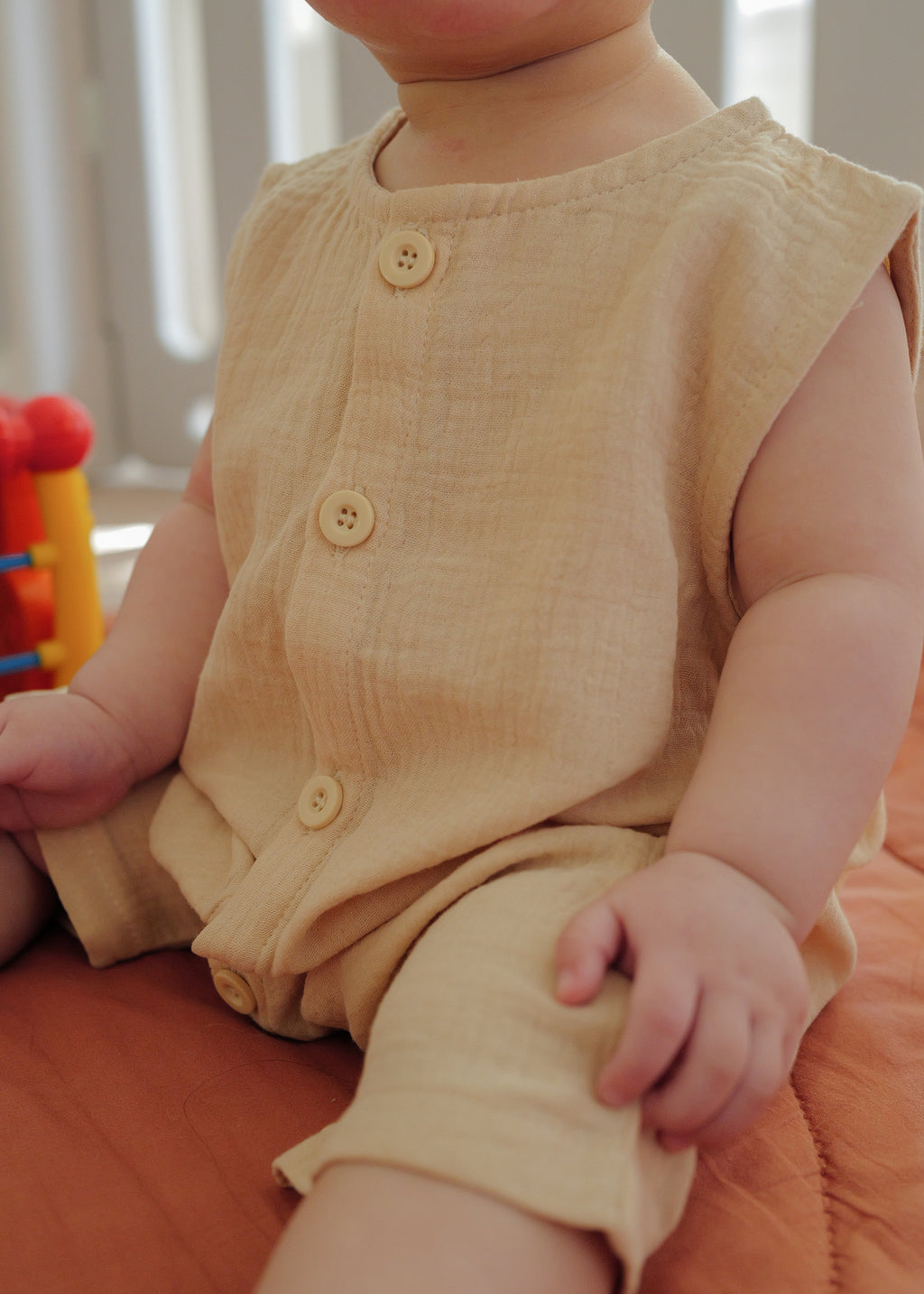 Muslin Romper (Beige)