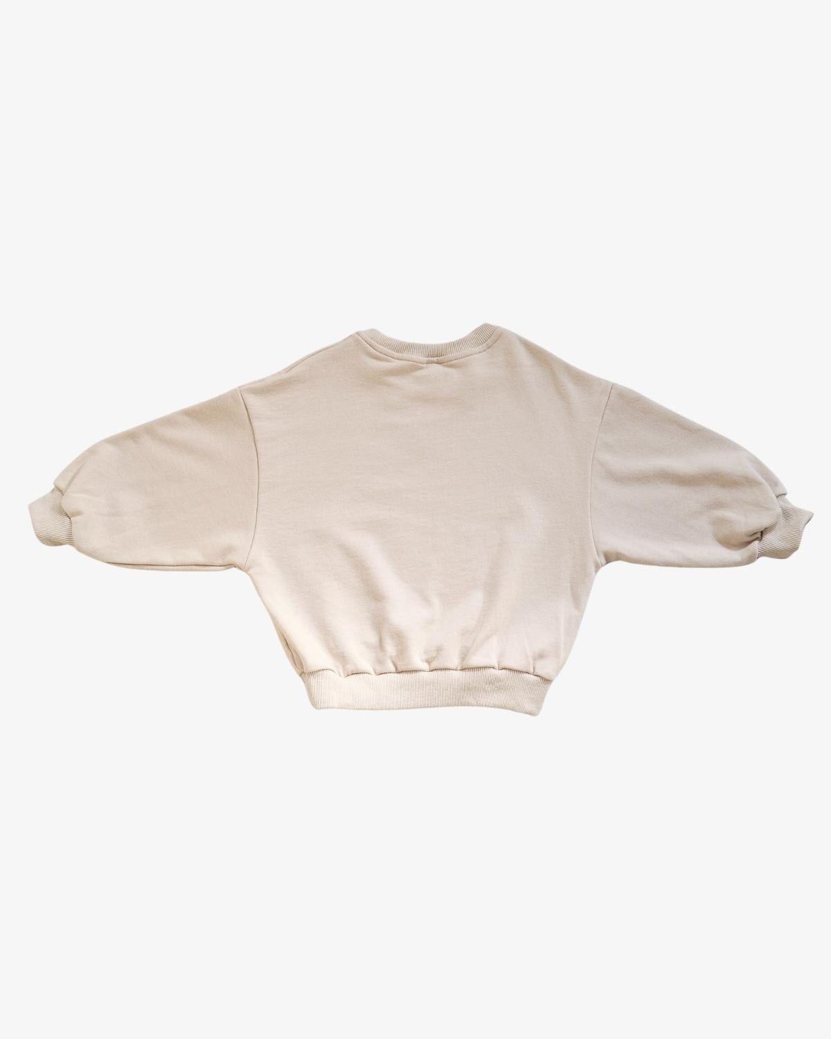 product photo of oori noa's baggy crew sweatshirt in beige