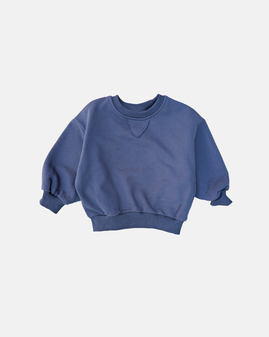 baggy crew sweat shirt navy