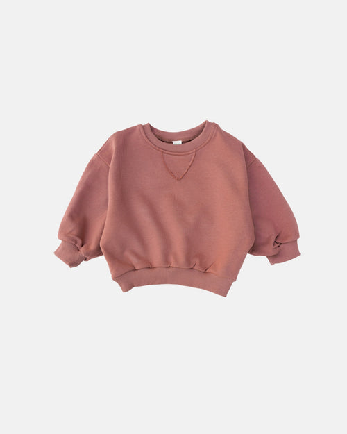 baggy crew sweatshirt terracotta