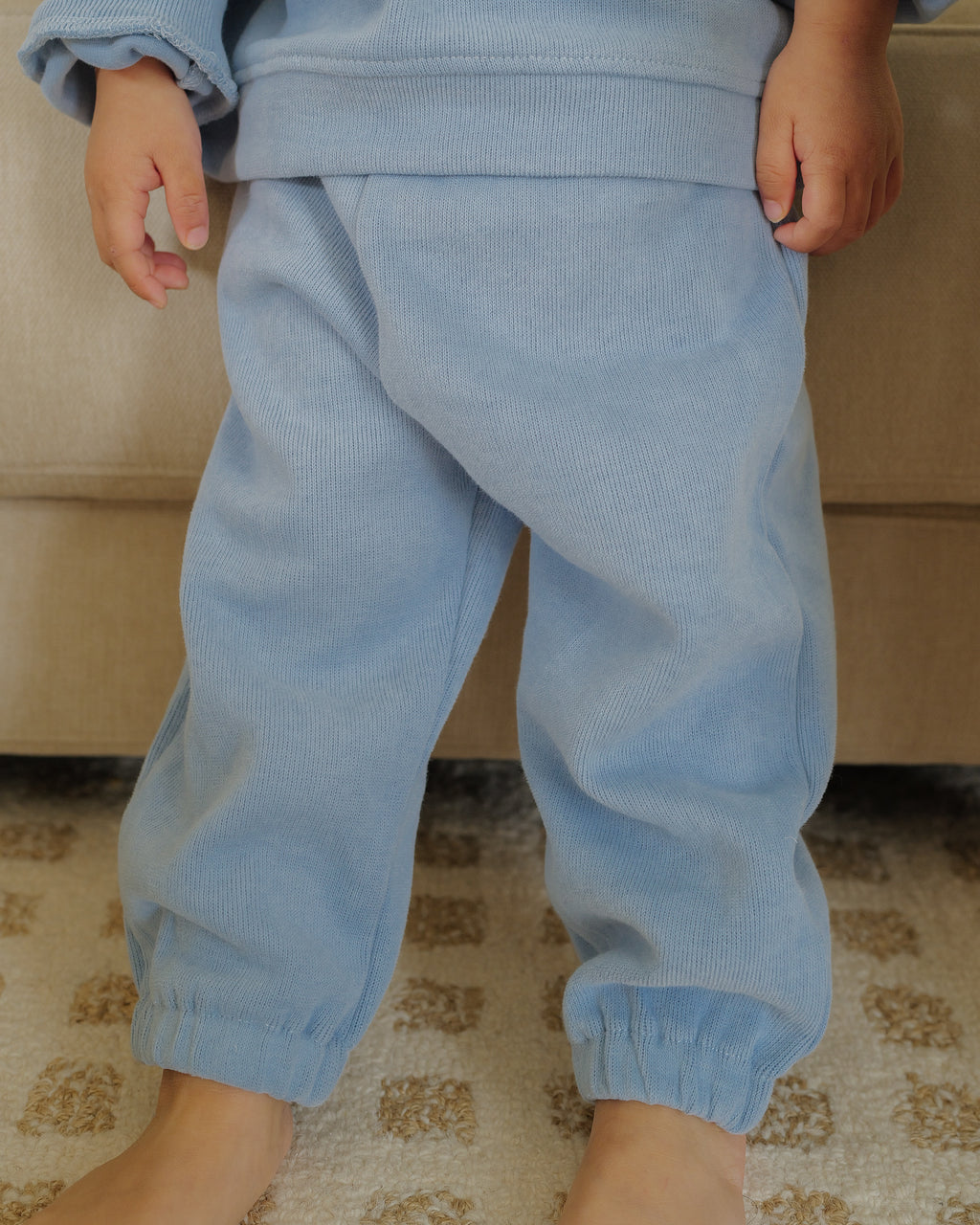 boy in everyday ribbed sweatpant blue