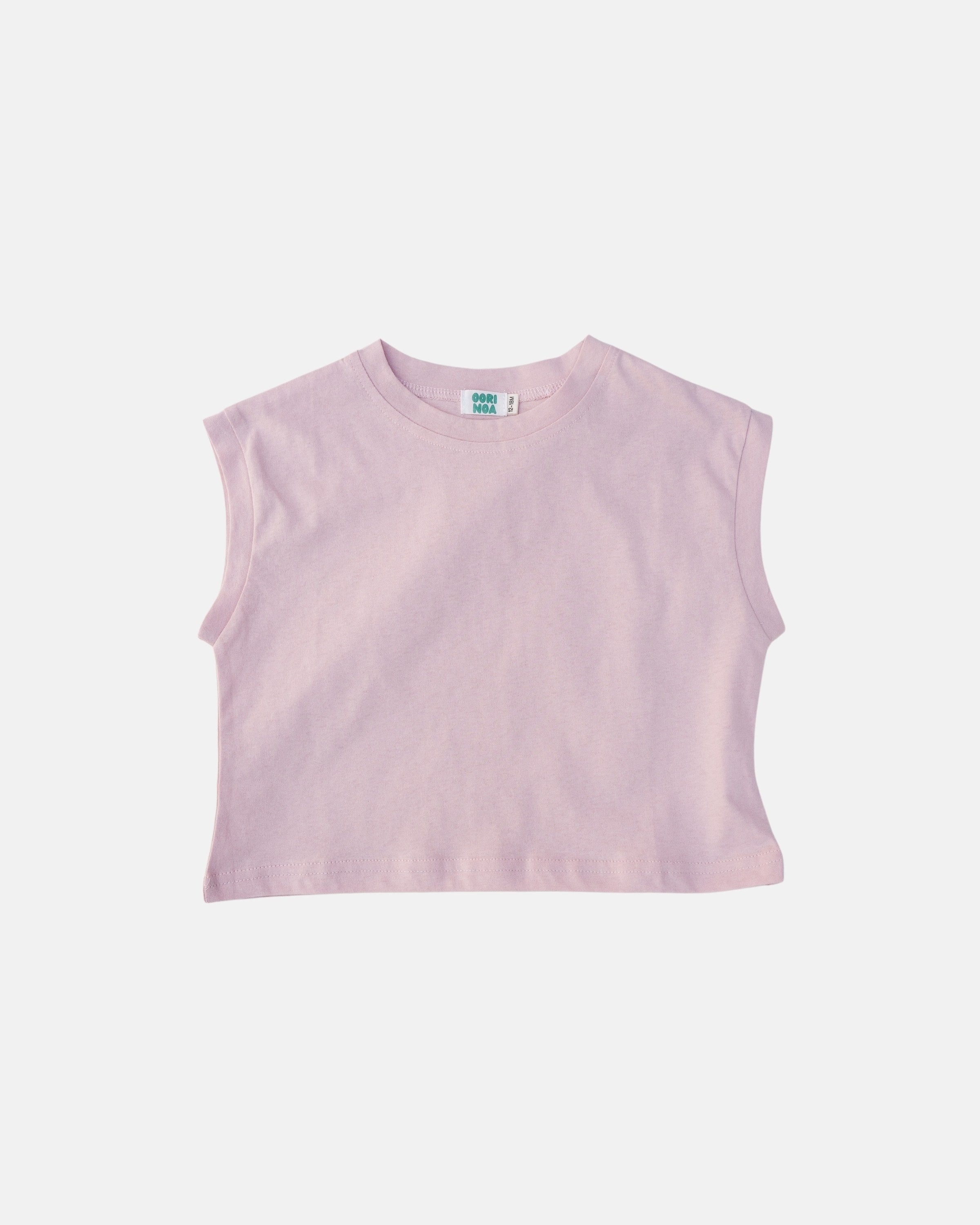 Kids' Cut-Off Tee – Soft Cotton Summer Basic | Oori Noa