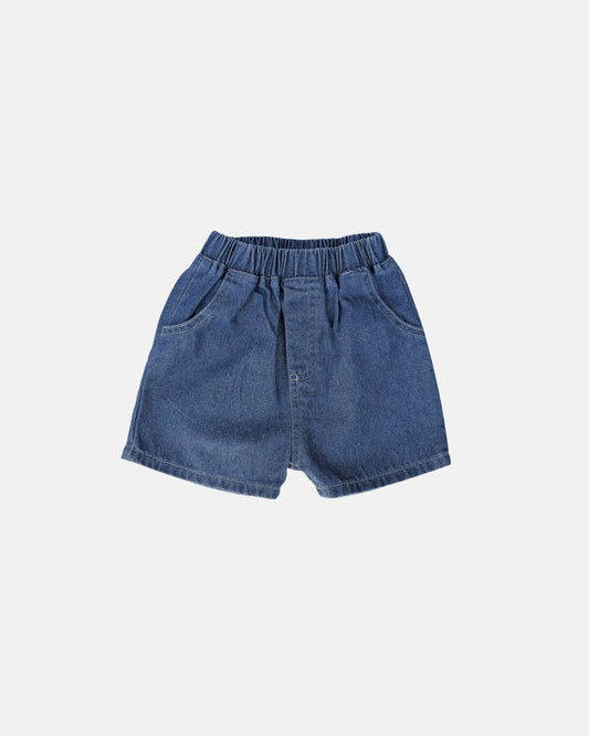 denim shorts front dark blue