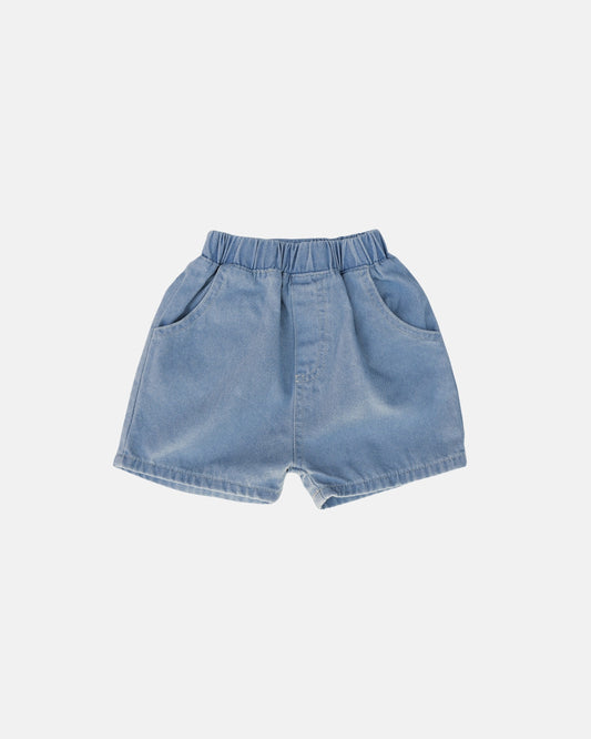 denim shorts front light blue
