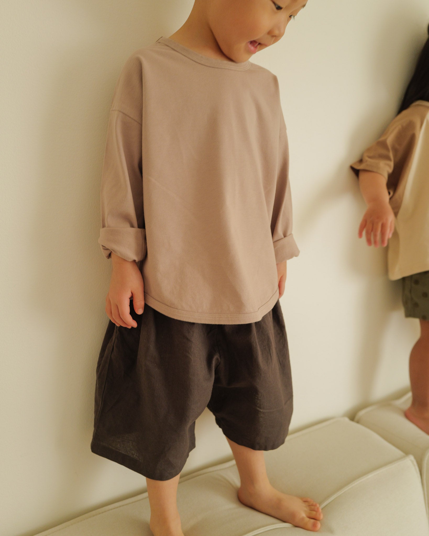 Linen Bermuda Shorts (Grey)