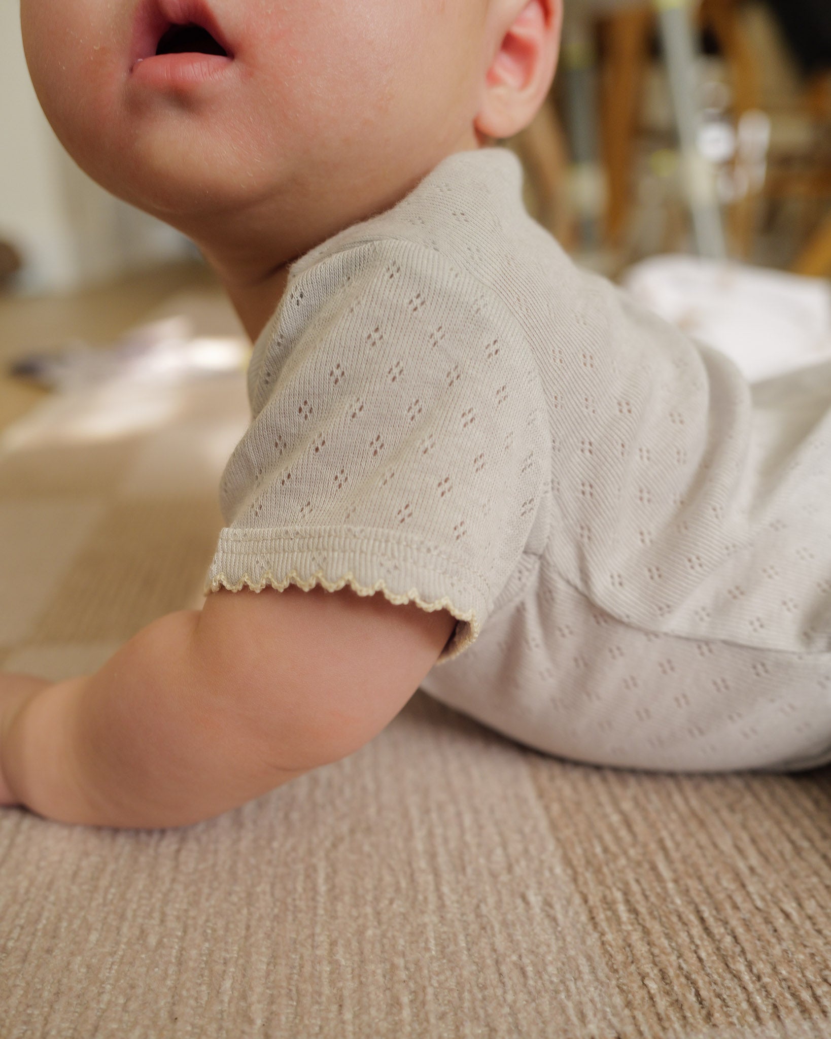 Pointelle Onesie (Grey)