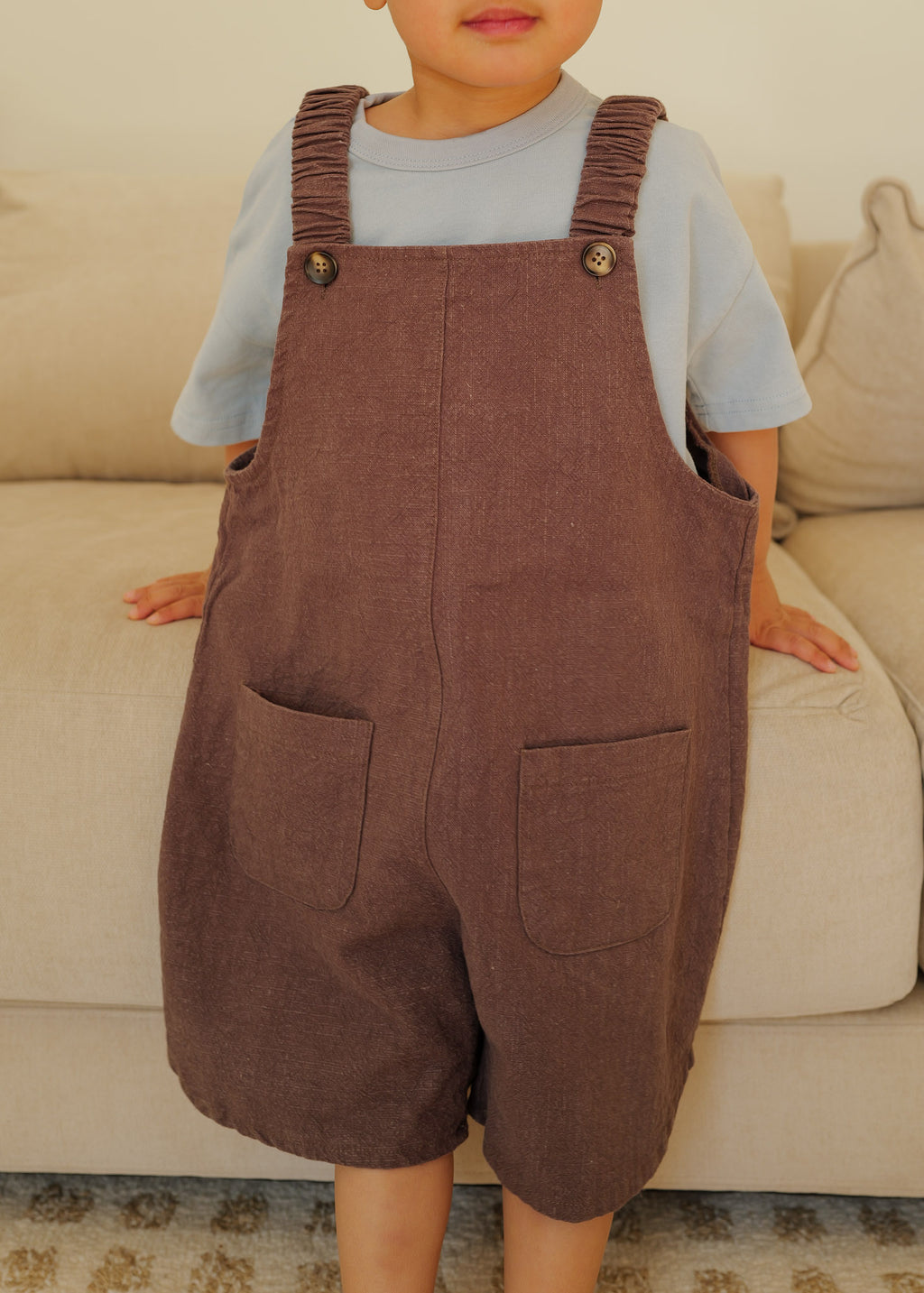 Linen Overalls (Brown)