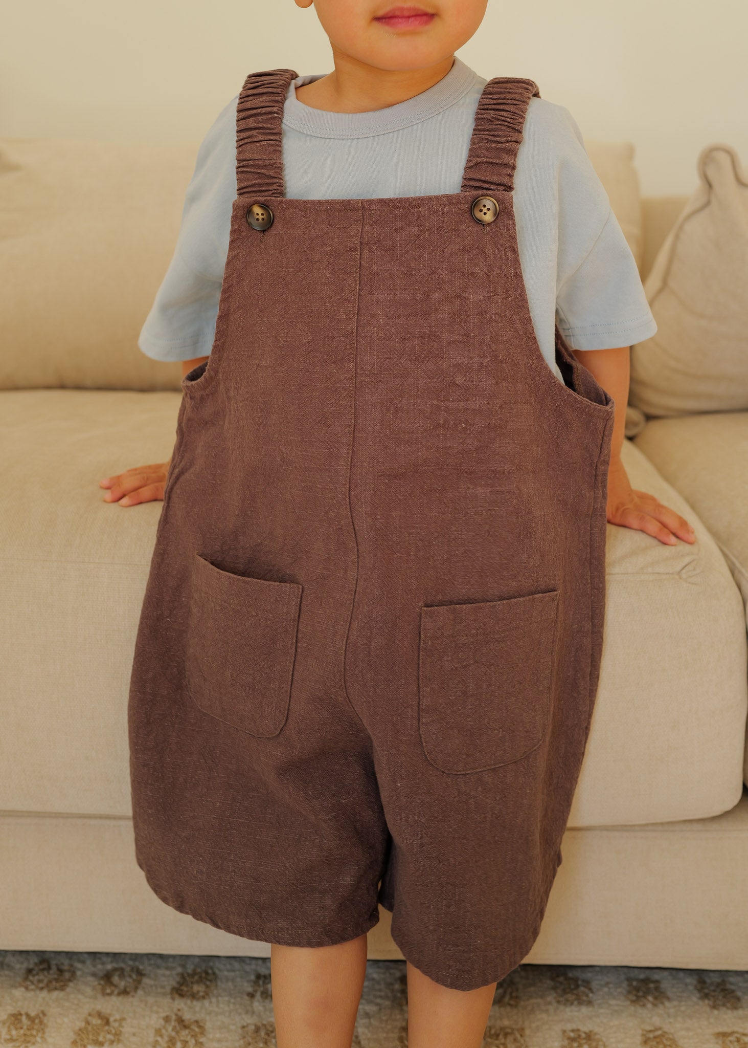 Linen Overalls (Brown)