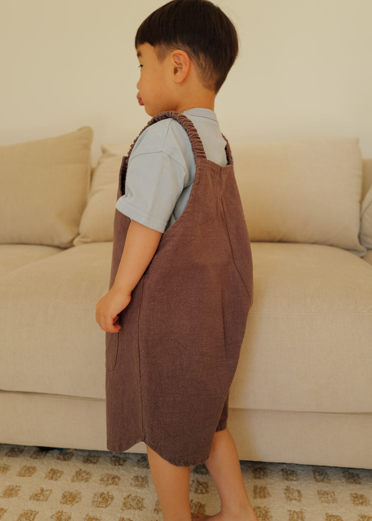 Linen Overalls (Brown)