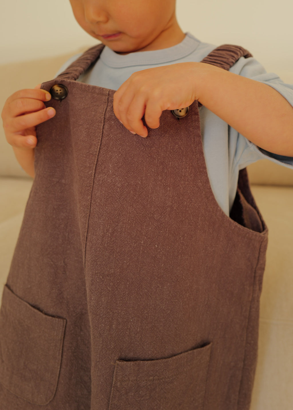 Linen Overalls (Brown)