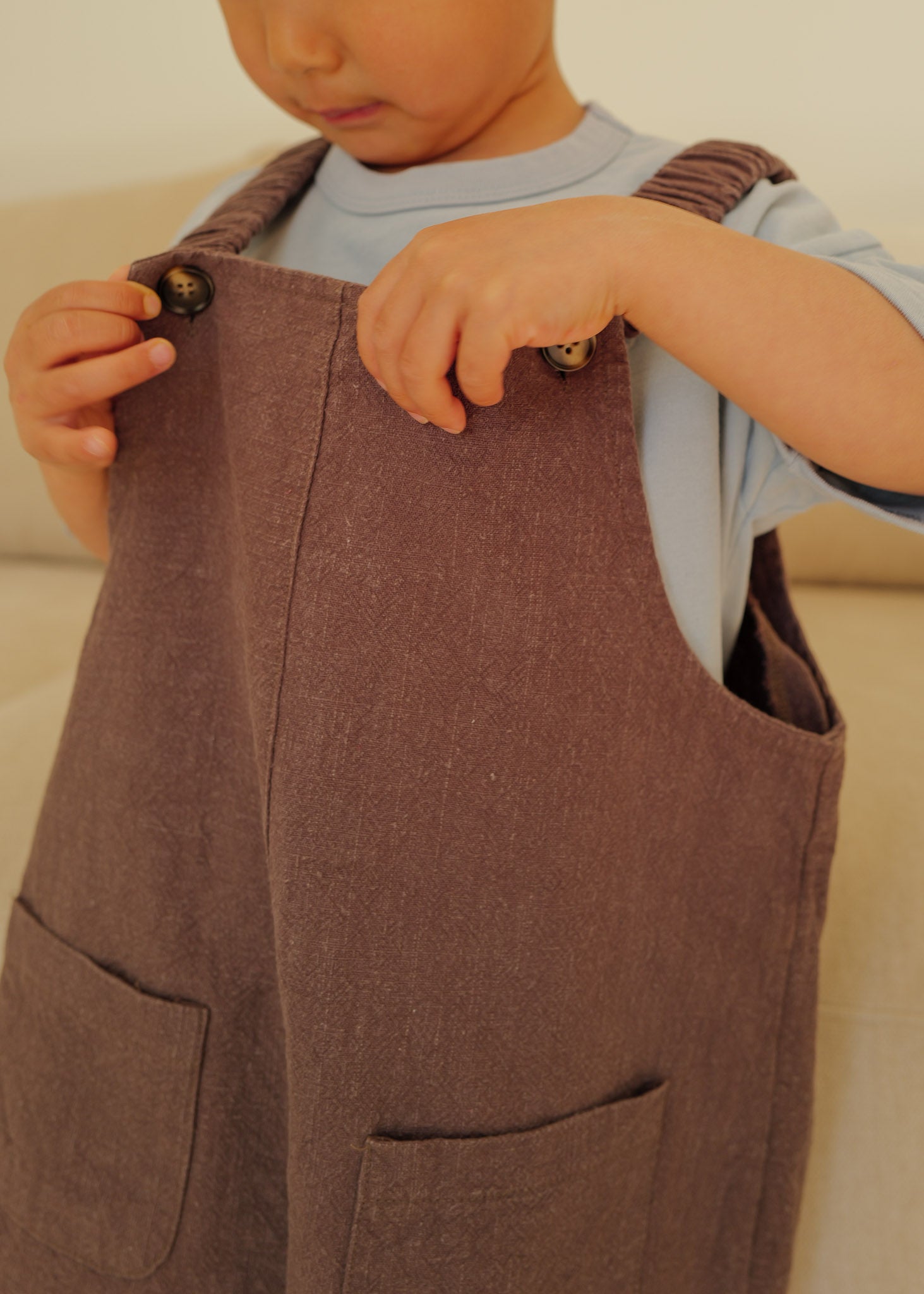 Linen Overalls (Brown)