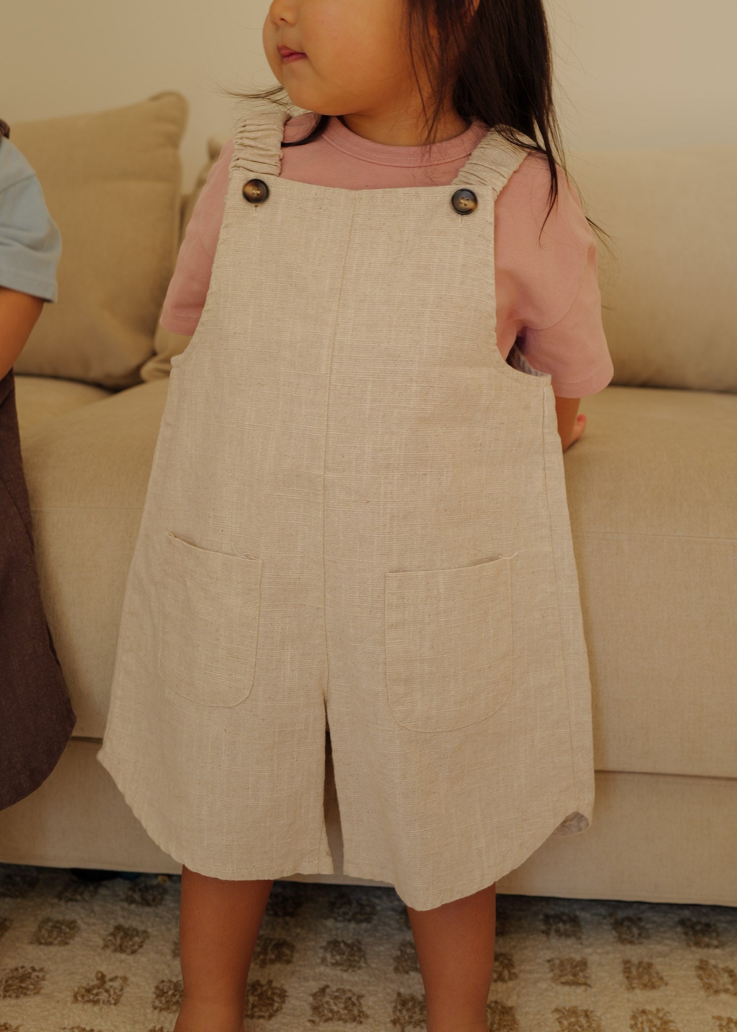Linen Overalls (Beige)