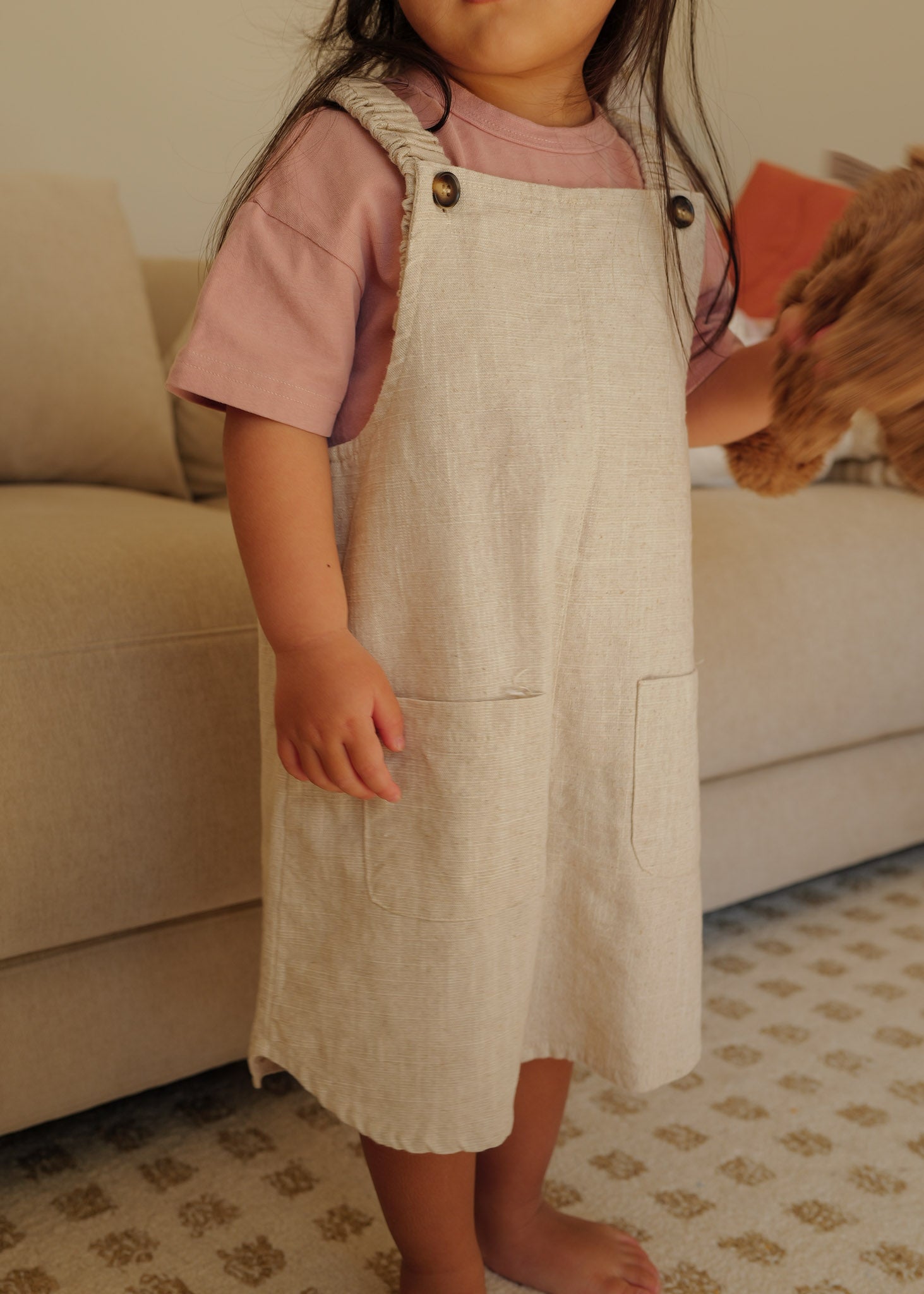 Linen Overalls (Beige)