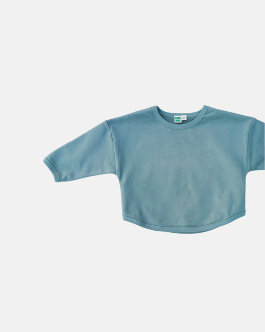 perfect crewneck sweater teal product photo