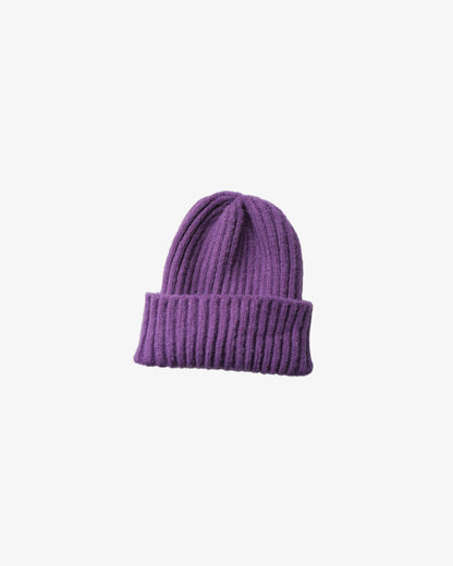 purple knit kids hat