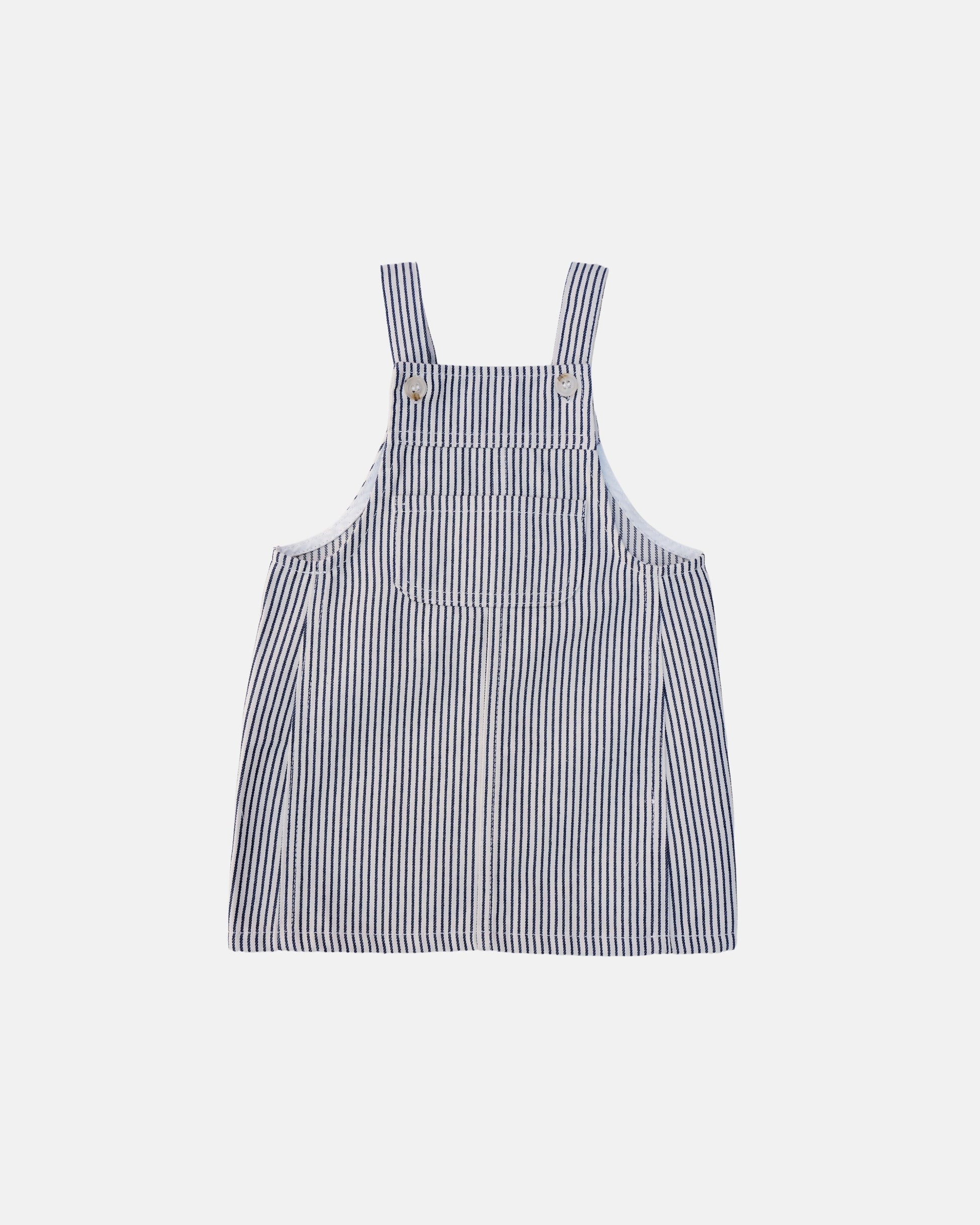 striped denim dress