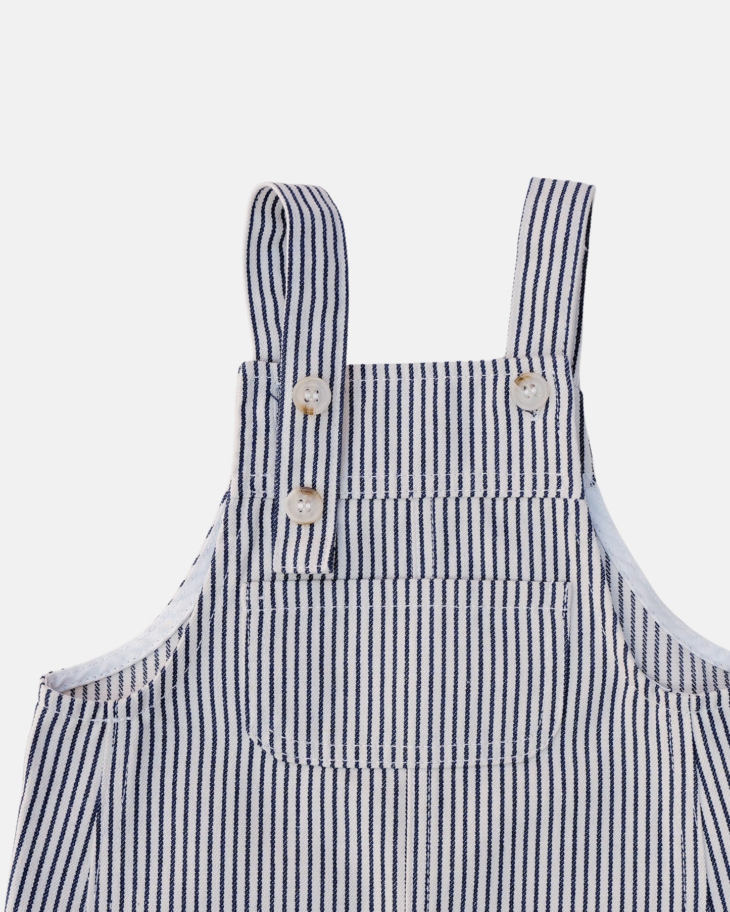 striped denim dress close up