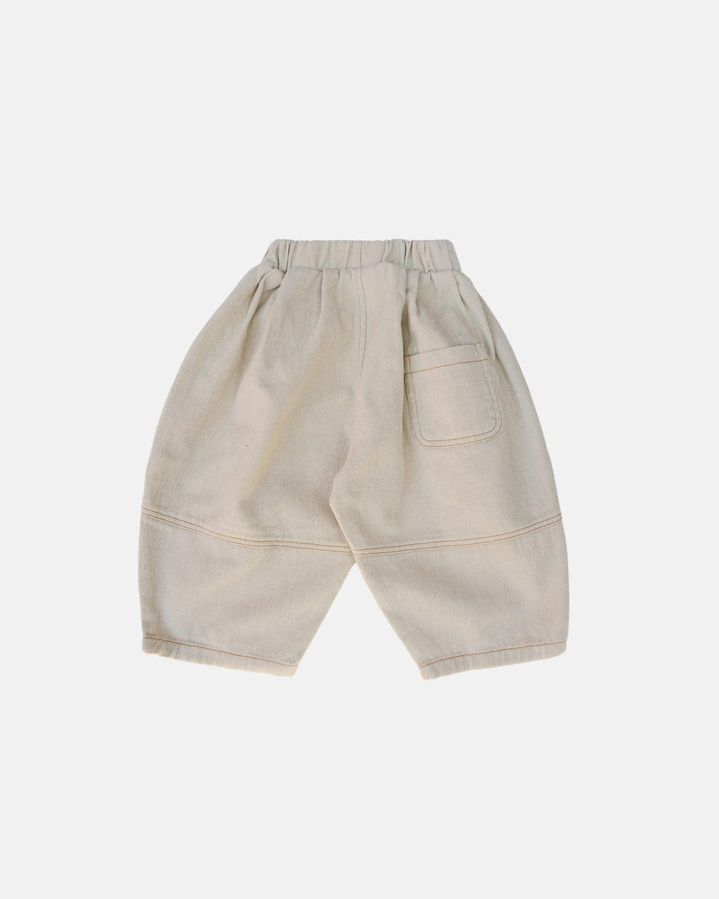 Twill Barrel Pants (Beige)